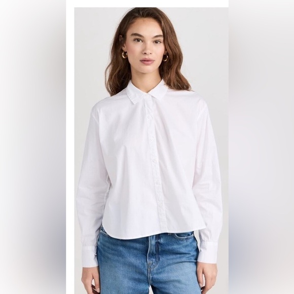 Splendid Navy and White Button Down Shirt - Picture 6 of 12